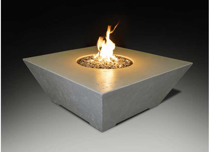 GRAND CANYON 48”X48”18” SQUARE HARD PLUMBED NATURAL GAS FIRE TABLE – BONE