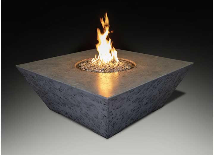 GRAND CANYON 48”X48”18” SQUARE HARD PLUMBED NATURAL GAS FIRE TABLE – GRAY