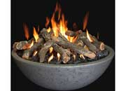 Grand Canyon 48” x 16” Natural Gas Fire Bowl with Tee-Pee Burner – Gray