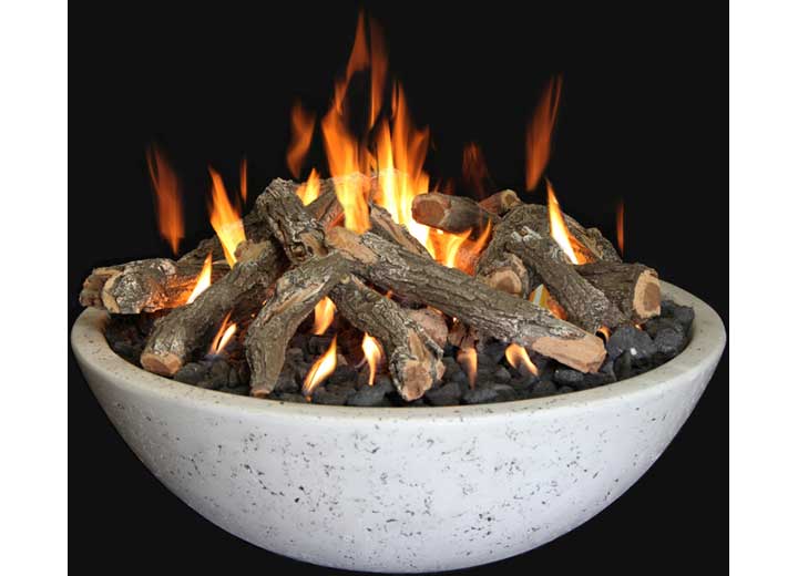 GRAND CANYON 39” X 13” NATURAL GAS FIRE BOWL WITH TEE-PEE BURNER – WHITE