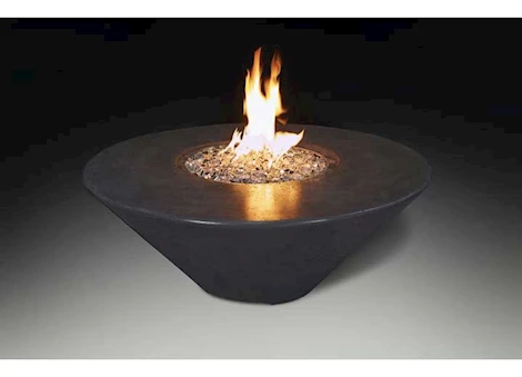 Grand Canyon 48”x48”18” Round Hard Plumbed Natural Gas Fire Table – Black