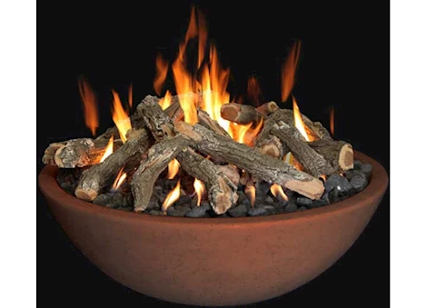Grand Canyon 39” x 13” Natural Gas Fire Bowl with Tee-Pee Burner – Rust