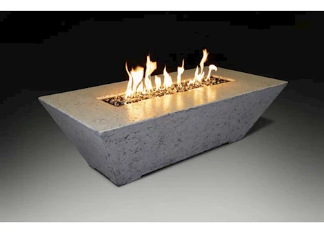 Grand Canyon 72”x30”18” Rectangular Hard Plumbed Natural Gas Fire Table – White Main Image