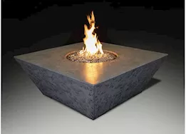 Grand Canyon 48”x48”18” Square Hard Plumbed Natural Gas Fire Table – Gray