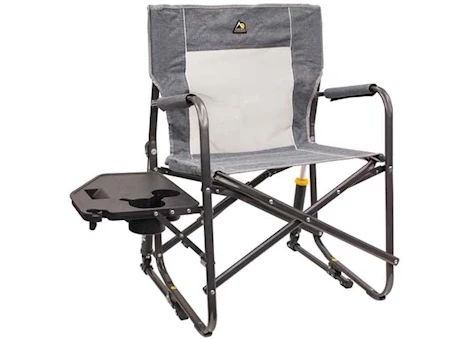 GCI Outdoor FREESTYLE ROCKER W/SIDE TABLE, HEATHERED PEWTER