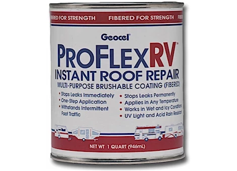 GEOCEL PRO FLEX RV INSTANT ROOF REPAIR, 1 QUART - CLEAR