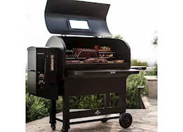 Green Mountain Grills Peak prime wifi rotisserie-enabled, with light and fold-down front shelf