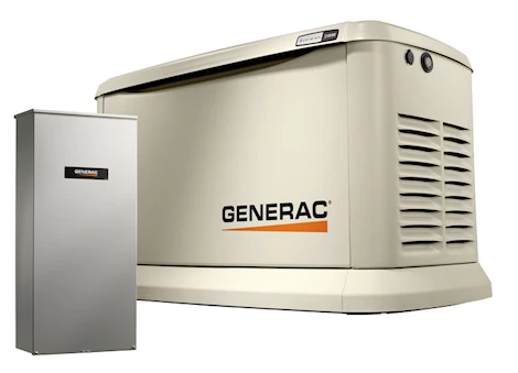 Generac Power Systems 26 kw air-cooled standby generator, alum enclosure, 200a se ats Main Image