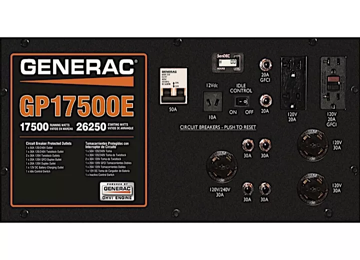 Generac Power Systems 49state-gp17500e - 17500/26250 running/starting watt generator - 992cc - elec start