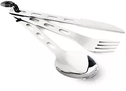 GSI Outdoors Glacier stainless 3 pc. ring cutlery