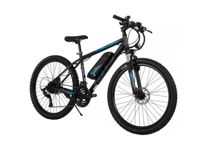 Huffy Transic + Adult 26” Pedal-Assist Electric Mountain Bike – 36V, 350W, Black Main Image