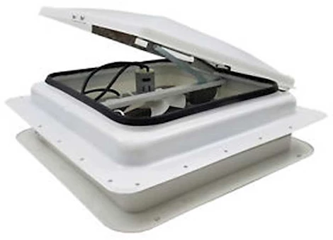 Heng's Roof vent, 14in, fan & lite, white Main Image