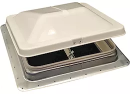 Heng's 14 x 14 roof vent wht galvanized w/ garnish  retail box