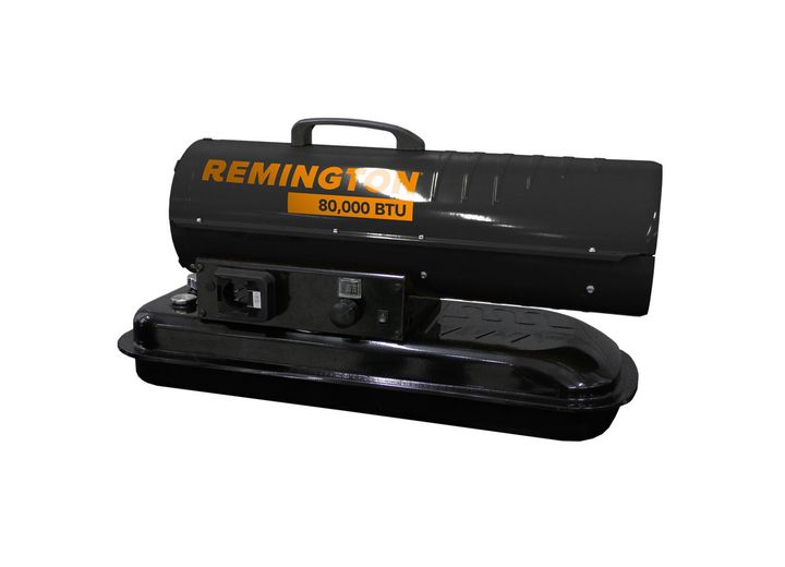 REMINGTON 80,000 BTU BATTERY OPERATED DIESEL FORCED AIR HEATER W/THERMOSTAT -BATTERY NOT INCLUDED