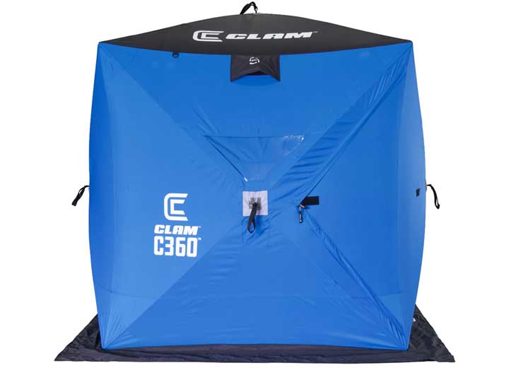 CLAM C-360 2-3 PERSON 6'X6' PORTABLE HUB ICE FISHING SHELTER