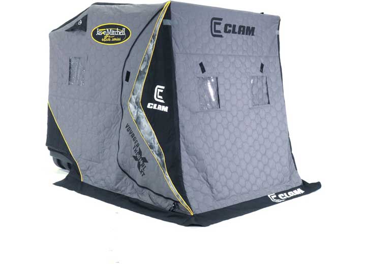 CLAM JASON MITCHELL XT THERMAL FISH TRAP 2 PERSON PORTABLE ICE FISHING SHELTER