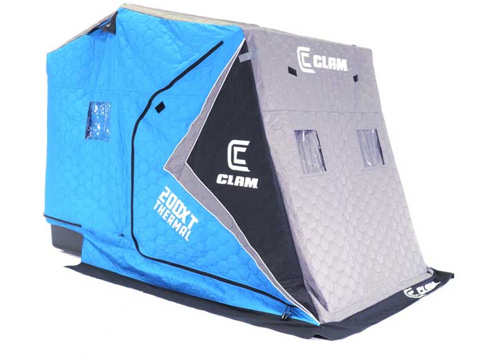 CLAM X200 THERMAL XT FISH TRAP 2 PERSON PORTABLE ICE FISHING SHELTER