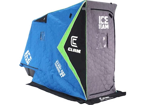Clam Ice Team Kenai XT Thermal Fish Trap 1 Person Portable Ice Fishing Shelter