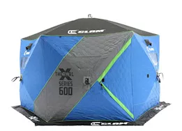Clam X-600 Thermal 4-6 Person 11.5’ Portable Hub Ice Fishing Shelter