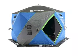 Clam X-600 Thermal 4-6 Person 11.5’ Portable Hub Ice Fishing Shelter