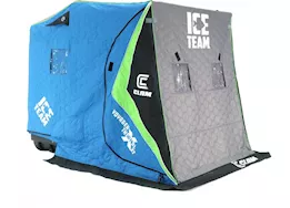 Clam Ice Team Voyager XT Thermal Fish Trap 2 Person Portable Ice Fishing Shelter