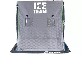 Clam Ice Team Voyager XT Thermal Fish Trap 2 Person Portable Ice Fishing Shelter