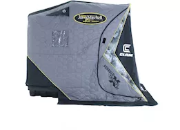 Clam Jason Mitchell XT Thermal Fish Trap 2 Person Portable Ice Fishing Shelter