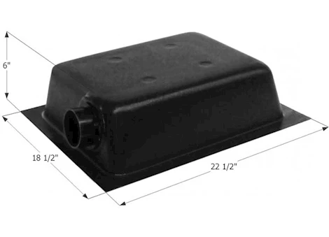 Icon RV Waste Holding Tank with Left End or Bottom Drain & 3" Spigot Fitting - 8 Gallon Capacity