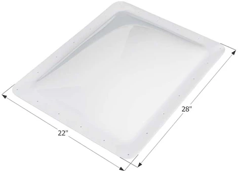 Icon RV Skylight, 24" x 18" - Translucent White Main Image