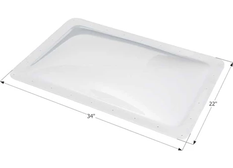 Icon RV Skylight, 30" x 18" - Translucent White