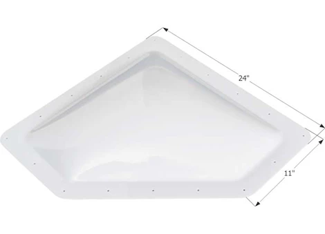 Icon Neo Angle RV Skylight, 20" x 8" - Translucent White Main Image