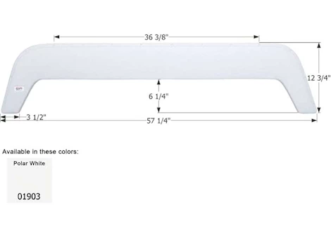 Icon Technologies Limited RV FENDER SKIRT, TANDEM, FOREST RIVER, FS1903, POLAR WHITE