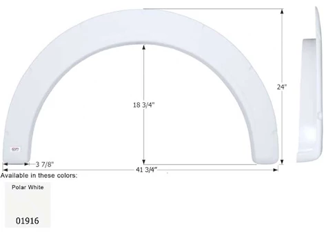 Icon Technologies Limited RV FENDER SKIRT, SINGLE, FLEETWOOD, FS1916, POLAR WHITE