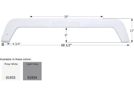 Icon Replacement Tandem Axle Fender Skirt for Layton Skyline RVs - Polar White