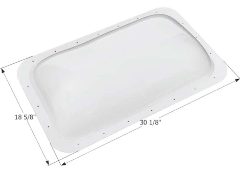 Icon RV Skylight for Winnebago RVs, 27" x 15.75" - Translucent White