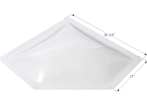 Icon Neo Angle RV Skylight, 28.5" x 14" - Translucent White