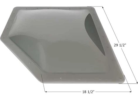Icon Neo Angle RV Skylight, 25.5" x 14.55" - Smoke | 12207