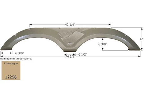 Icon Technologies Limited RV FENDER SKIRT, TANDEM, KEYSTONE, FS2256, CHAMPAGNE