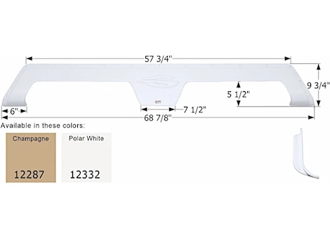 Icon Technologies Limited RV Fender skirt, tandem, gulf stream, fs2287, polar white Main Image