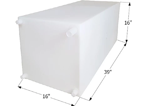 Icon Technologies Limited RV FRESH WATER TANK, WT2461, 39X16X16, 40 GAL W/3/8IN FITTINGS