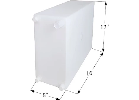 Icon Technologies Limited RV FRESH WATER TANK, WT2474, 16X12X8, 6 GAL W/3/8IN FITTINGS