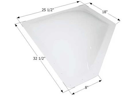 Icon Neo Angle RV Skylight, 28.5" x 21.5" x 15" x 22", Variation B - White