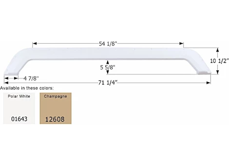 Icon Replacement Tandem Axle Fender Skirt for Thor RVs - Champagne Main Image