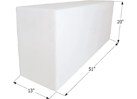 Icon Technologies Limited RV FRESH WATER TANK, WT2452, 51X20X13, 54 GAL W/1/2IN FITTINGS