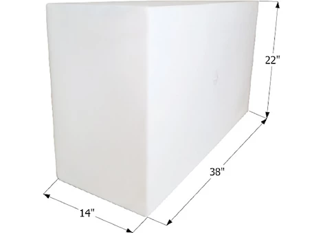 Icon Technologies Limited RV FRESH WATER TANK, WT2453, 38X22X14, 50 GAL W/1/2IN FITTINGS