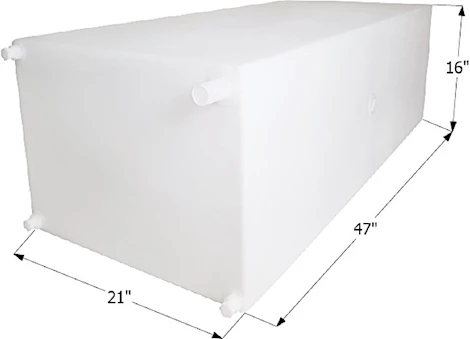 Icon Technologies Limited RV FRESH WATER TANK, WT2456, 47X16X21, 63 GAL W/1/2IN FITTINGS