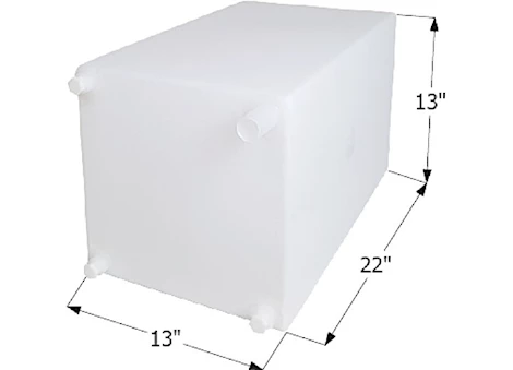 Icon Technologies Limited RV FRESH WATER TANK, WT2459, 22X13X13, 15 GAL W/1/2IN FITTINGS