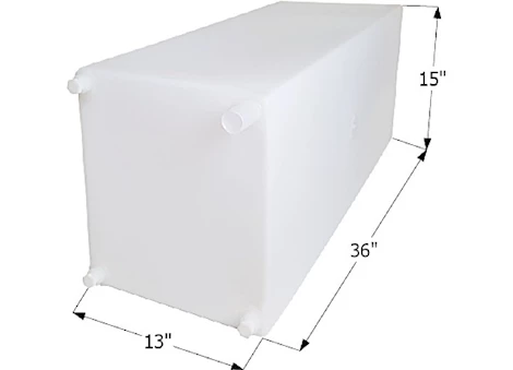 Icon Technologies Limited RV FRESH WATER TANK, WT2463, 36X15X13, 30 GAL W/1/2IN FITTINGS