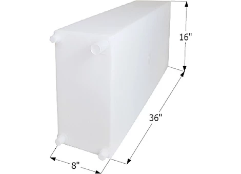 Icon Technologies Limited RV Fresh water tank, wt2468, 36x16x8, 20 gal w/1/2in fittings Main Image
