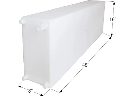 Icon Technologies Limited RV FRESH WATER TANK, WT2469, 48X16X8, 25 GAL W/1/2IN FITTINGS